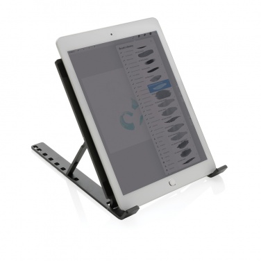 Logo trade promotional item photo of: Terra RCS recycled aluminium universal laptop/tablet stand