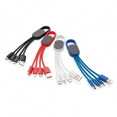 Logotrade advertising product image of: 4-in-1 cable with carabiner clip