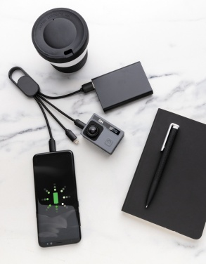 Logotrade promotional items photo of: 4-in-1 cable with carabiner clip