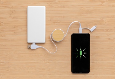 Logo trade advertising product photo of: RCS recycled plastic Ontario 6-in-1 retractable cable