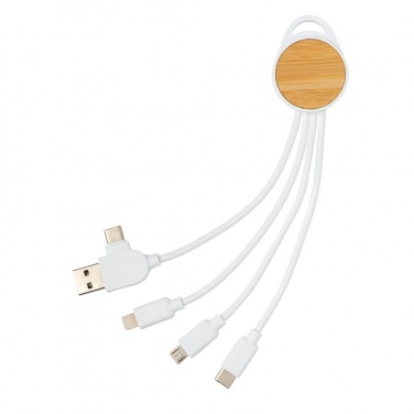 Logo trade promotional item photo of: RCS recycled plastic Ontario 6-in-1 round cable