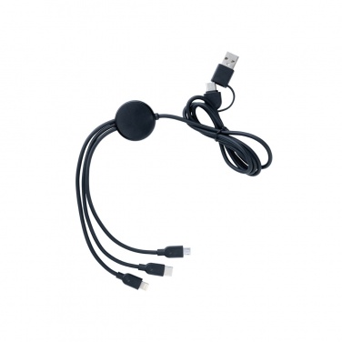 Logotrade corporate gift picture of: RCS recycled TPE and recycled plastic 6-in-1 cable