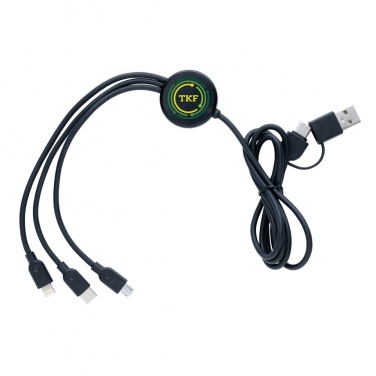 Logo trade promotional gifts picture of: RCS recycled TPE and recycled plastic 6-in-1 cable
