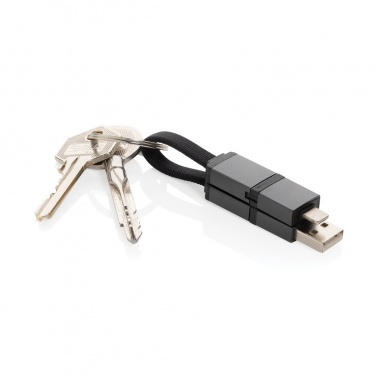 Logotrade advertising products photo of: Terra recycled aluminum 4 in 1 60W fast charging cable