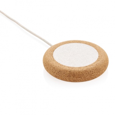 Logo trade promotional items image of: Cork and Wheat 5W wireless charger