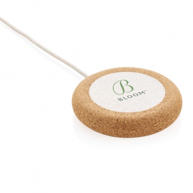Logotrade promotional item image of: Cork and Wheat 5W wireless charger