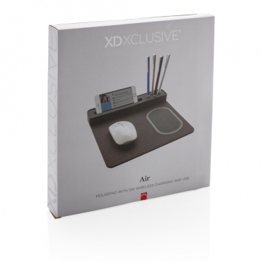 Logo trade advertising products image of: Air mousepad with 5W wireless charging and USB