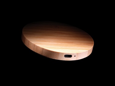 Logotrade promotional items photo of: Bamboo 15W wireless charger
