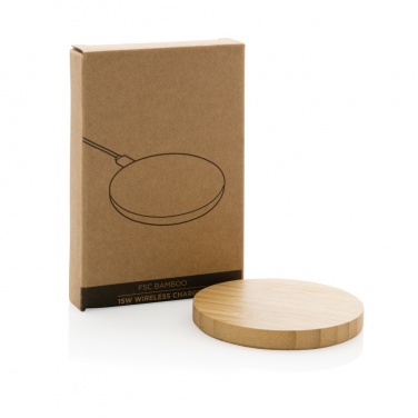 Logotrade promotional giveaway image of: Bamboo 15W wireless charger