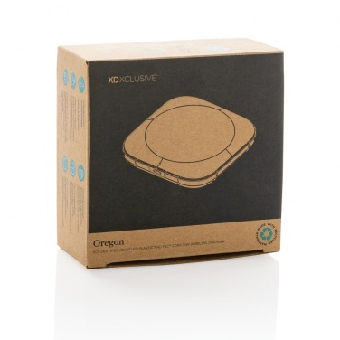 Logotrade promotional giveaways photo of: Oregon RCS recycled plastic and cork 10W wireless