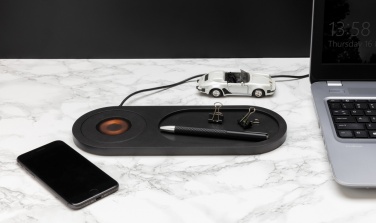 Logo trade advertising products image of: Encore 10W wireless charging valet tray