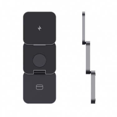 Logotrade promotional gift image of: Terra RCS recycled aluminum foldable 3 in 1 15W charger