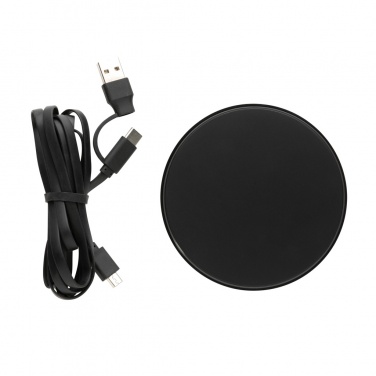 Logotrade promotional item image of: RCS standard recycled plastic 10W wireless charger