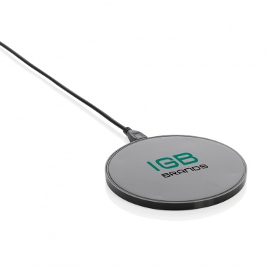 Logo trade corporate gifts image of: RCS standard recycled plastic 10W wireless charger