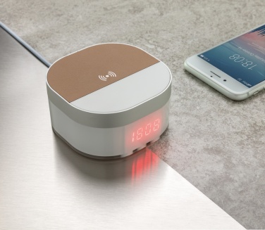Logotrade promotional item image of: Aria 5W Wireless Charging Digital Clock
