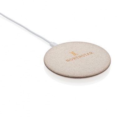 Logo trade promotional merchandise photo of: 5W Wheat straw wireless charger