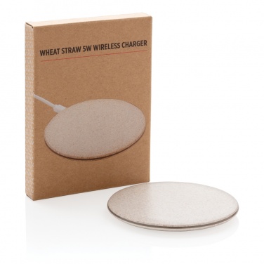 Logotrade promotional gift image of: 5W Wheat straw wireless charger