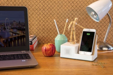 Logotrade promotional product image of: Ontario 5W wireless charger with speaker