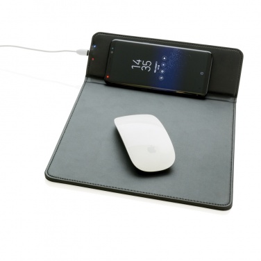 Logo trade promotional merchandise photo of: Mousepad with 5W wireless charging