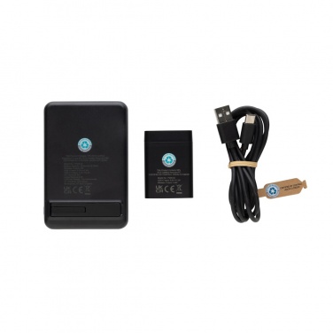 Logo trade promotional giveaways image of: Powerbase RCS recycled plastic 3 in 1 charger with powerbank