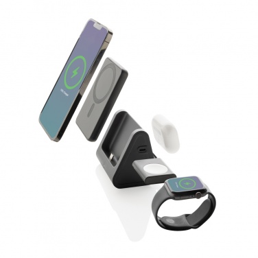 Logo trade corporate gifts picture of: Powerbase RCS recycled plastic 3 in 1 charger with powerbank