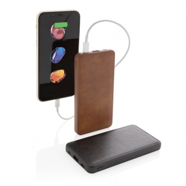 Logo trade promotional merchandise image of: Tusca 10.000 mAh PU powerbank