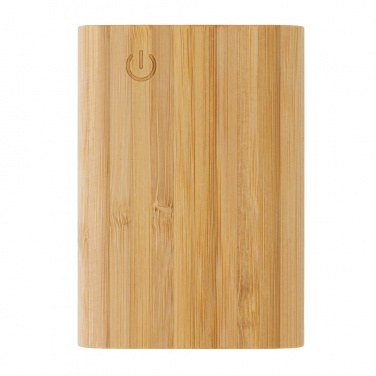 Logo trade promotional products image of: Bamboo 5.000 mAh powerbank