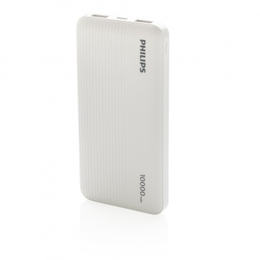Logo trade promotional giveaways image of: Philips 10.000 mAh slim powerbank