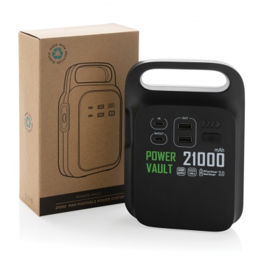 Logotrade promotional merchandise image of: Power Vault RCS rplastic 21000 mAh portable power station