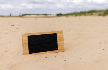 Logotrade promotional item image of: Sunwick 10.000 mAh Bamboo solar powerbank