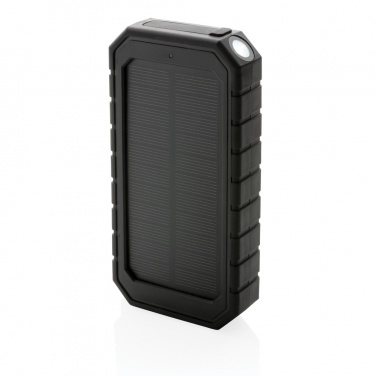 Logotrade promotional item image of: RCS recycled plastic Solar powerbank with 10W Wireless