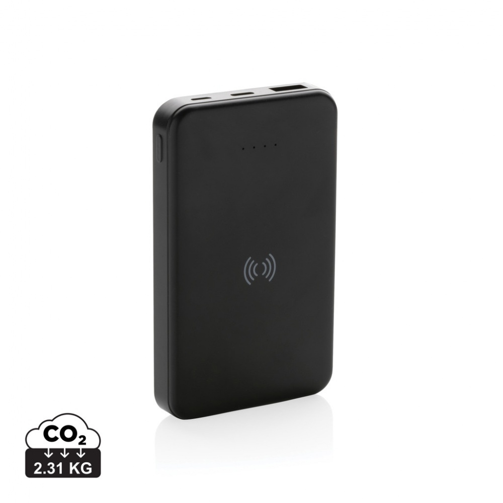 Logotrade advertising products photo of: RCS recycled plastic 5.000 mAh 5W wireless powerbank