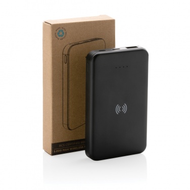Logotrade promotional giveaways photo of: RCS recycled plastic 5.000 mAh 5W wireless powerbank