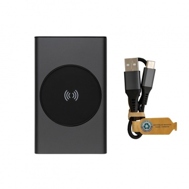 Logotrade corporate gifts photo of: Terra RCS recycled aluminium 5000 mAh powerbank 5W wireless