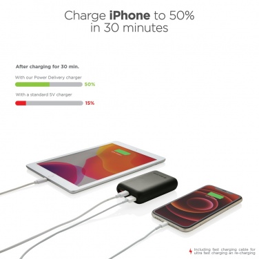 Logo trade business gifts image of: Urban Vitamin Alameda 10.000 mAh 18W PD powerbank