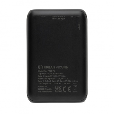 Logo trade advertising products picture of: Urban Vitamin Alameda 10.000 mAh 18W PD powerbank