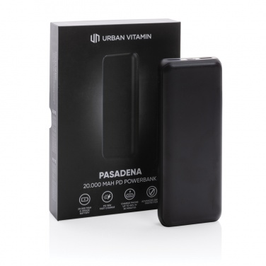 Logo trade corporate gifts picture of: Urban Vitamin Pasadena 20.000 mAh 18W PD powerbank