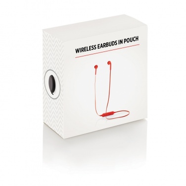 Logo trade advertising products image of: Wireless earbuds in pouch