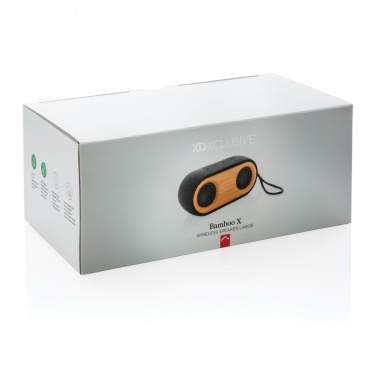Logotrade business gift image of: Bamboo X double speaker