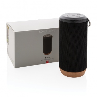 Logo trade advertising products picture of: Baia 10W wireless speaker, cork
