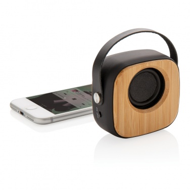Logo trade promotional giveaways image of: Bamboo 3W Wireless Fashion Speaker