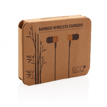 Logotrade business gift image of: Bamboo wireless earbuds