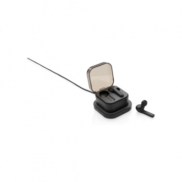 Logo trade promotional giveaways picture of: TWS earbuds in wireless charging case