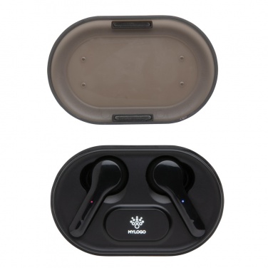 Logotrade corporate gift picture of: Light up logo TWS earbuds in charging case