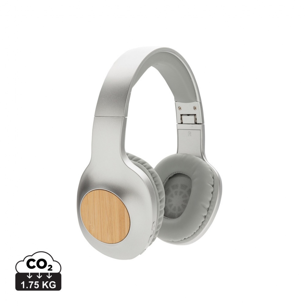 Logotrade promotional item image of: Dakota Bamboo wireless headphone