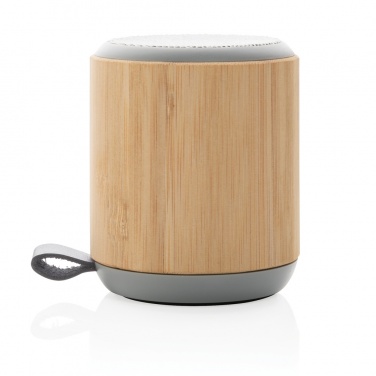 Logo trade corporate gifts picture of: Bamboo and fabric 3W wireless speaker