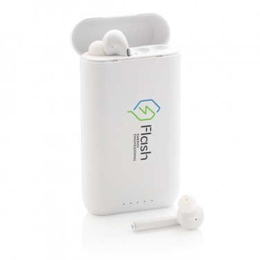 Logotrade corporate gift picture of: Liberty TWS earbuds with 5.000 mAh powerbank