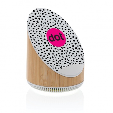 Logotrade promotional product picture of: Ovate bamboo 5W speaker with 15W wireless charger