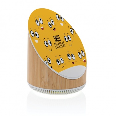 Logotrade promotional merchandise image of: Ovate bamboo 5W speaker with 15W wireless charger