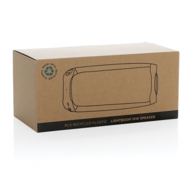 Logo trade promotional giveaways picture of: RCS recycled plastic Lightboom 10W speaker
